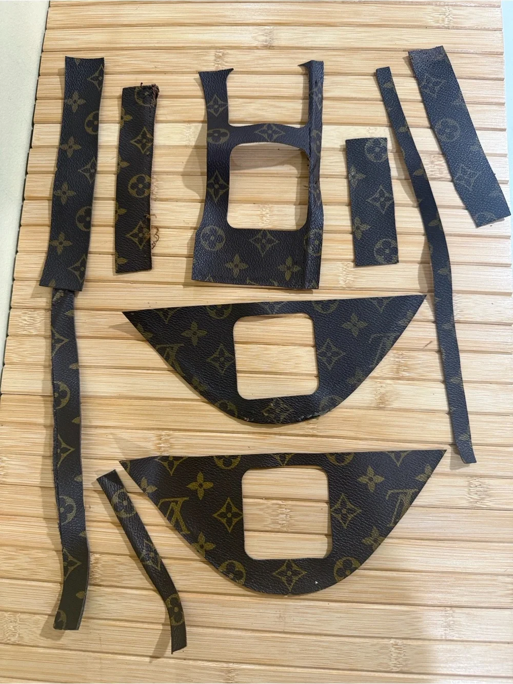 Authentic Louis Vuitton Monogram project Cut pieces Leather 10 piece